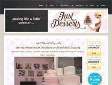 Tablet Screenshot of justdessertsbyjess.com